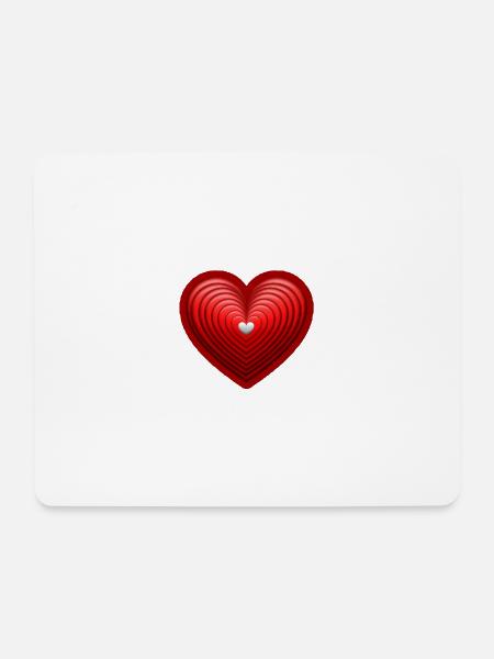 tief_im_HERZEN - Mousepad (Querformat) - Weiß
