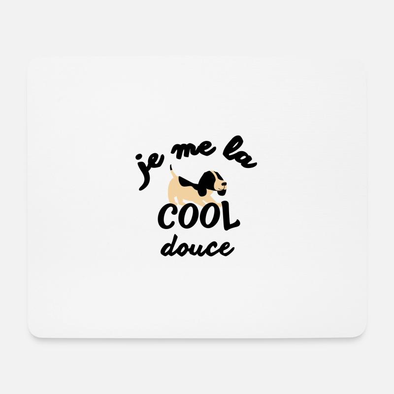 Je me cool douce - Tapis de souris (format paysage) - blanc