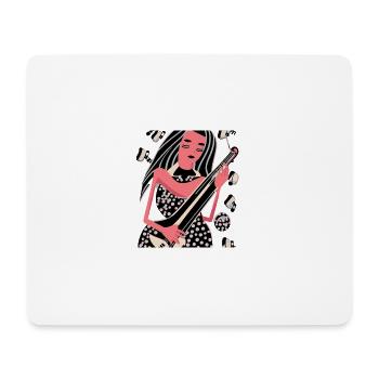 Fille de la musique - Tapis de souris (format paysage) - blanc - Devant