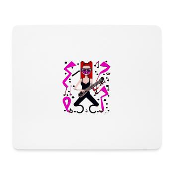 Fille de la musique - Tapis de souris (format paysage) - blanc - Devant