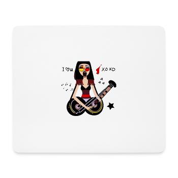 Music Girl - Mouse Pad (horizontal) - white - Front