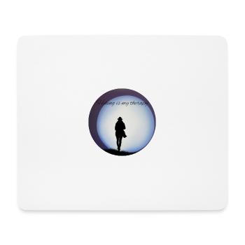 Hiking is my therapy - Wandern - Mousepad (Querformat) - Weiß - Vorne