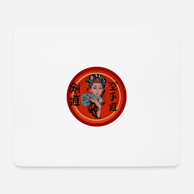 Red Geisha - Mousepad (Querformat) - Weiß