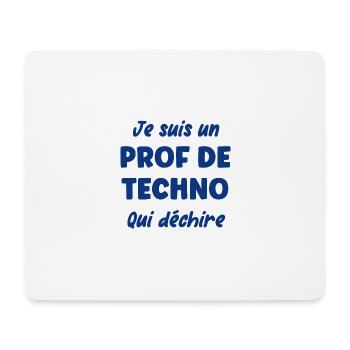 Je suis un prof de techno - Tapis de souris (format paysage) - blanc - Devant