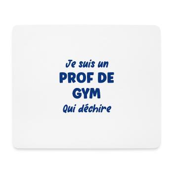 Je suis un prof de gym - Tapis de souris (format paysage) - blanc - Devant