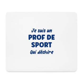 Je suis un prof de sport - Tapis de souris (format paysage) - blanc - Devant
