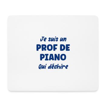 Je suis un prof de piano - Tapis de souris (format paysage) - blanc - Devant