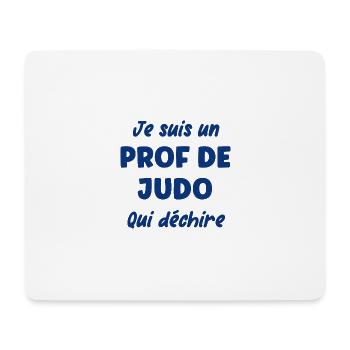 Je suis un prof de judo - Tapis de souris (format paysage) - blanc - Devant