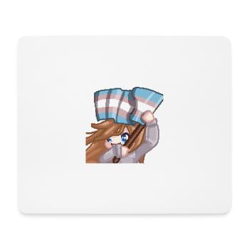PillowG1rl Emote mit Transflagge - Mousepad (Querformat) - Weiß - Vorne