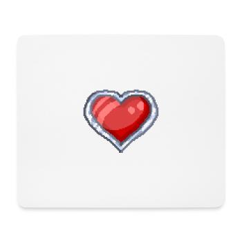 Pillowg1rl Emote Herz - Mousepad (Querformat) - Weiß - Vorne