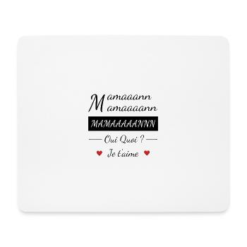 Maman je t'aime - cadeau fête des mères - Tapis de souris (format paysage) - blanc - Devant