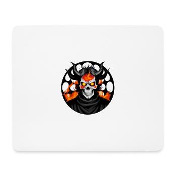 Summer horned skull | Burns them all - Mouse Pad (horizontal) - white - Front