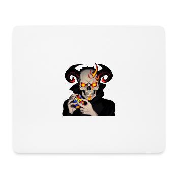 Crâne cornu | Résoudre son cube puzzle maudit - Tapis de souris (format paysage) - blanc - Devant