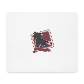 Katze - Mousepad (Querformat) - Weiß - Vorne