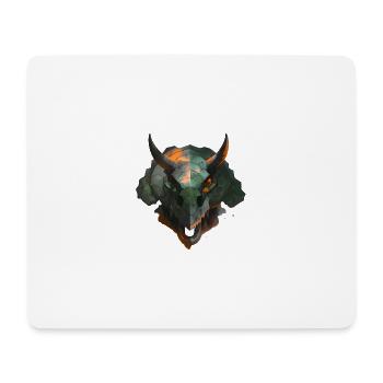 Mecha-Triceratops - Tapis de souris (format paysage) - blanc - Devant
