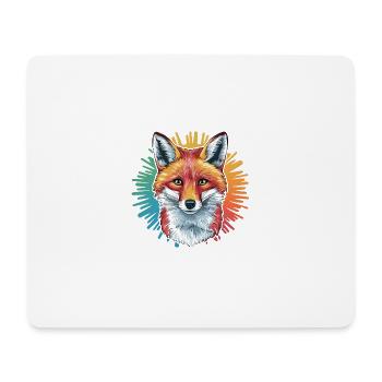 Renard - Illustration - Tapis de souris (format paysage) - blanc - Devant