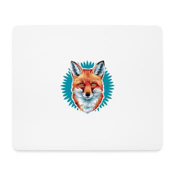 Renard - Illustration - Tapis de souris (format paysage) - blanc - Devant