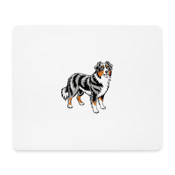 Australischer Schäferhund - Mousepad (Querformat) - Weiß - Vorne