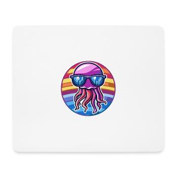 Jellyfish Cool Comic - Mouse Pad (horizontal) - white - Front
