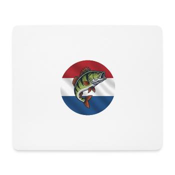Pêche à la perche aux Pays-Bas - Tapis de souris (format paysage) - blanc - Devant