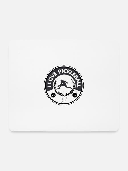I LOVE PICKLEBALL - Mouse Pad (horizontal) - white