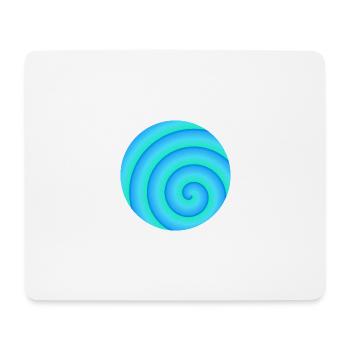 Blau-Grüne Spirale - Mousepad (Querformat) - Weiß - Vorne