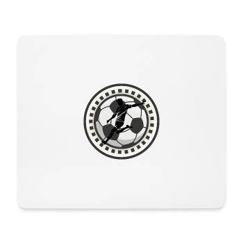 Football dynamique dans un cadre - Tapis de souris (format paysage) - blanc - Devant