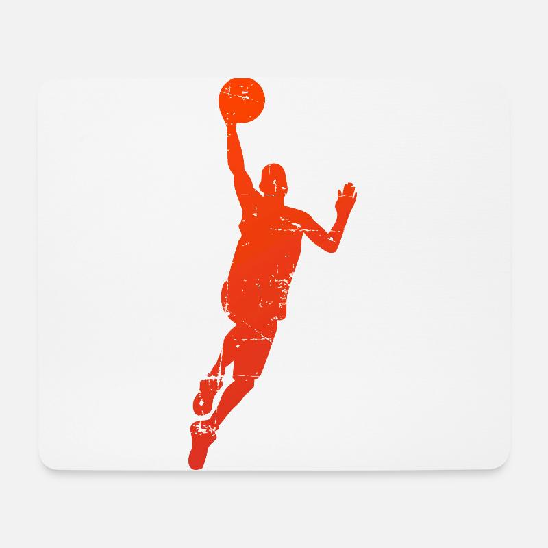Basketballer - Mousepad (Querformat) - Weiß