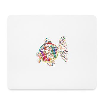 Fisch abstrakt - Mousepad (Querformat) - Weiß - Vorne