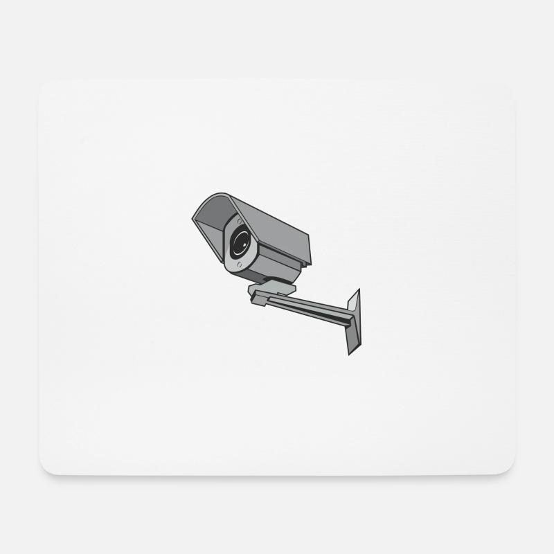Überwachungskamera - Mousepad (Querformat) - Weiß