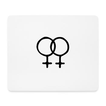 Lesbisches Design - Mousepad (Querformat) - Weiß - Vorne