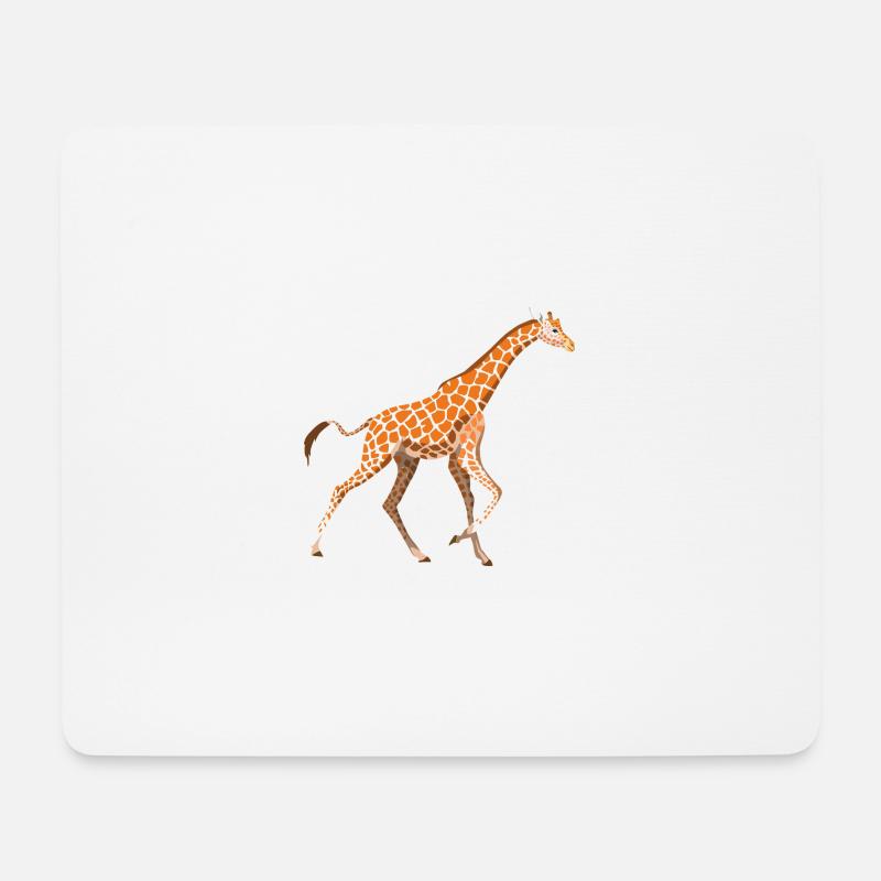 Giraffe - Mousepad (Querformat) - Weiß