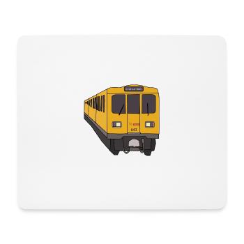 Gelber Zug - Mousepad (Querformat) - Weiß - Vorne