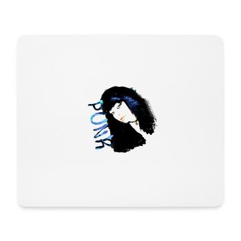 emo girl,emo,punk,malerei,Frau,rock,punkrock - Mousepad (Querformat) - Weiß - Vorne