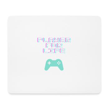 Spieler fürs Leben - Mousepad (Querformat) - Weiß - Vorne