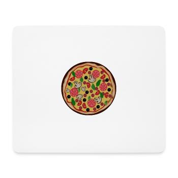 Pizza - Mousepad (Querformat) - Weiß - Vorne