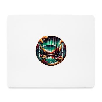 Nordic Wilderness & Northern Lights - Vikings - Mouse Pad (horizontal) - white - Front