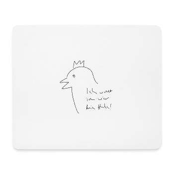 J’aimerais ne pas être une poule - Tapis de souris (format paysage) - blanc - Devant