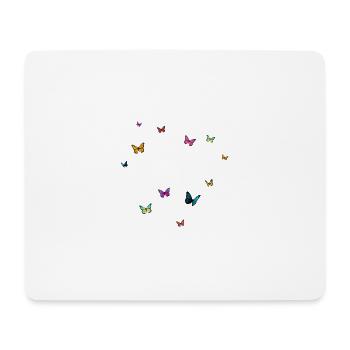 Lisa - Girl Name with Colorful Butterflies - Mouse Pad (horizontal) - white - Front