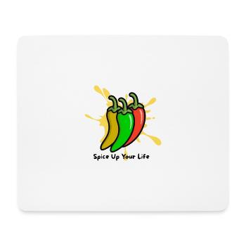 Heißes Trio – Peppen Sie Ihren Stil auf - Mousepad (Querformat) - Weiß - Vorne