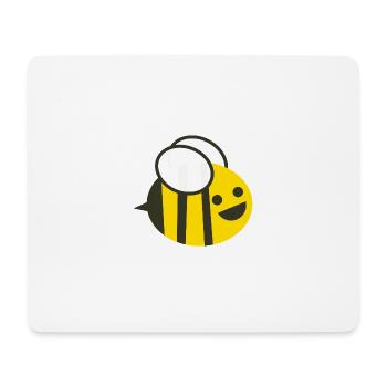 Biene - Mousepad (Querformat) - Weiß - Vorne