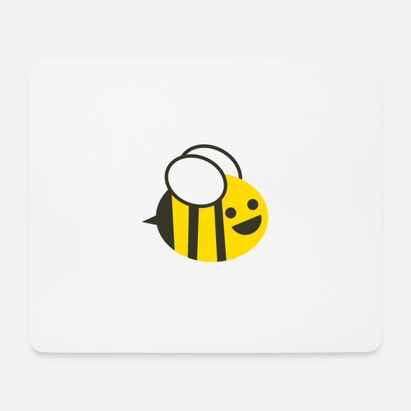 Biene - Mousepad (Querformat) - Weiß