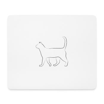 Miezen Katze cat cats Katzen - Mousepad (Querformat) - Weiß - Vorne