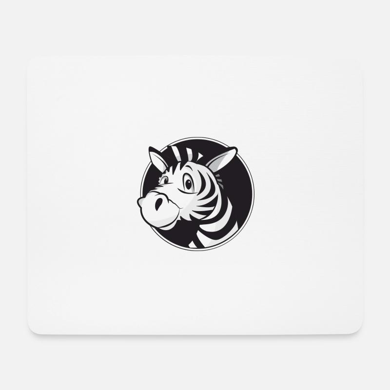 Zebra - Mousepad (Querformat) - Weiß