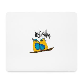 Vögel Brüder auf Chill - Mousepad (Querformat) - Weiß - Vorne