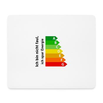 Energie sparen - Mousepad (Querformat) - Weiß - Vorne