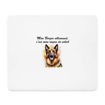 Berger allemand rayon de soleil - Tapis de souris (format paysage) - blanc - Devant