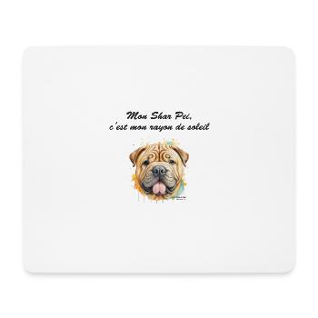 Shar Pei rayon de soleil - Tapis de souris (format paysage) - blanc - Devant