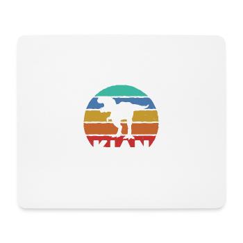 KIAN - Schöner Jungen Name mit Dinosaurier - Mousepad (Querformat) - Weiß - Vorne