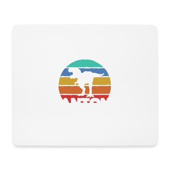 ANTON - Beau prénom de garçon avec dinosaure - Tapis de souris (format paysage) - blanc - Devant